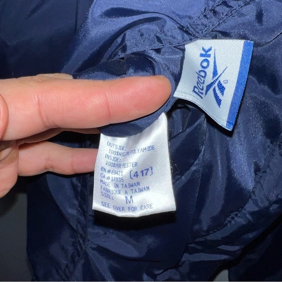 Y2K Reebok Reversible Windbreaker Fleece - Picture 7 of 9